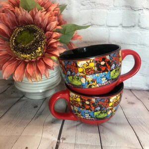NWT super hero marvel oversized mugs set fandom comic